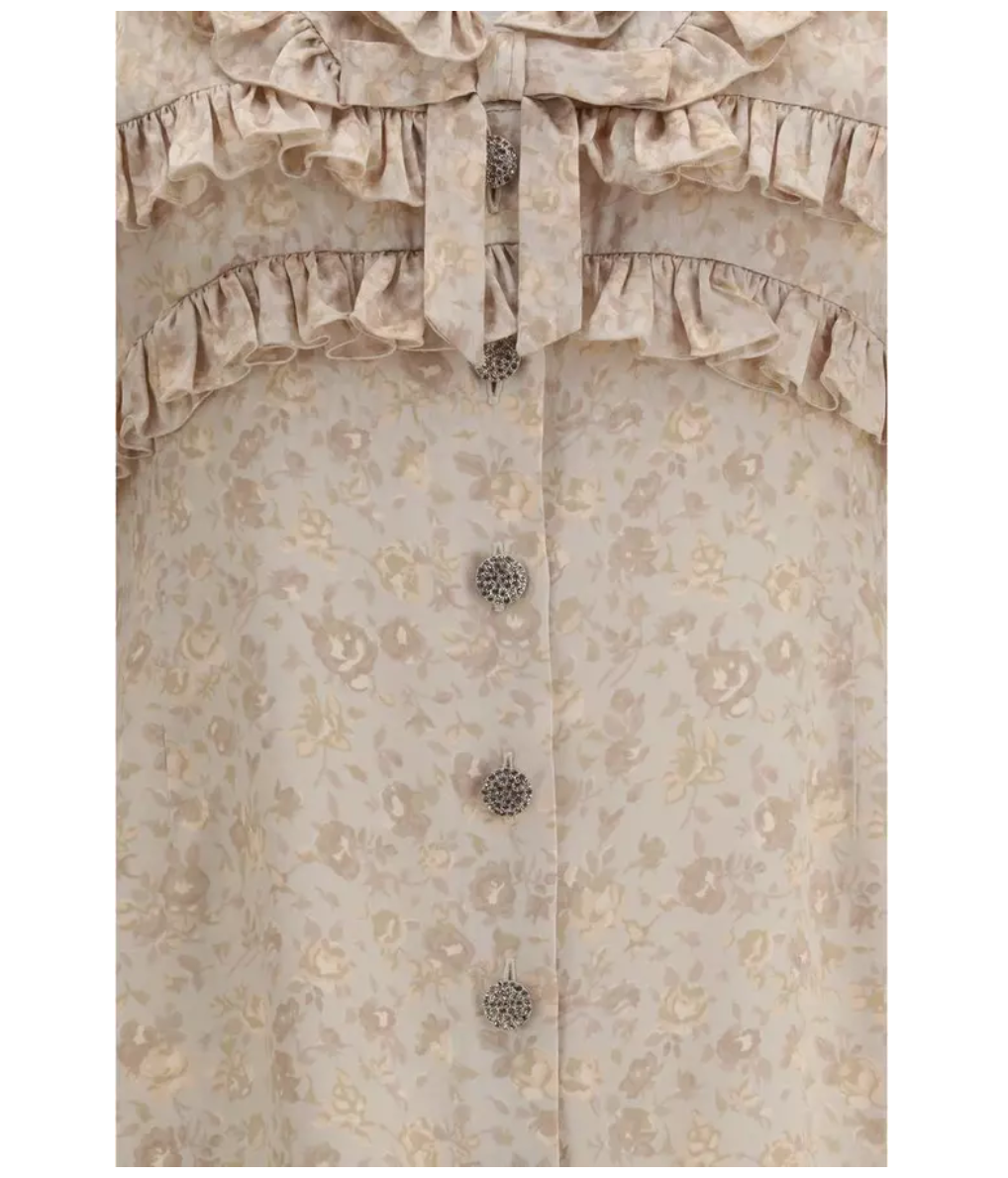 ALESSANDRA RICH Silk Jacquard Mini Dress