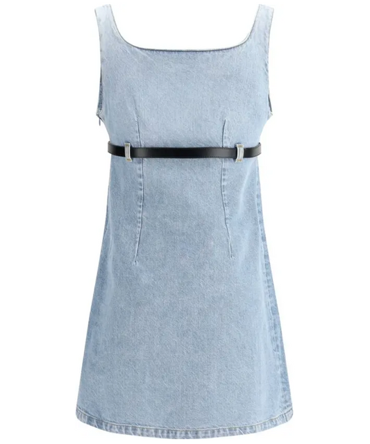 COPERNI Denim Belted Mini Dress