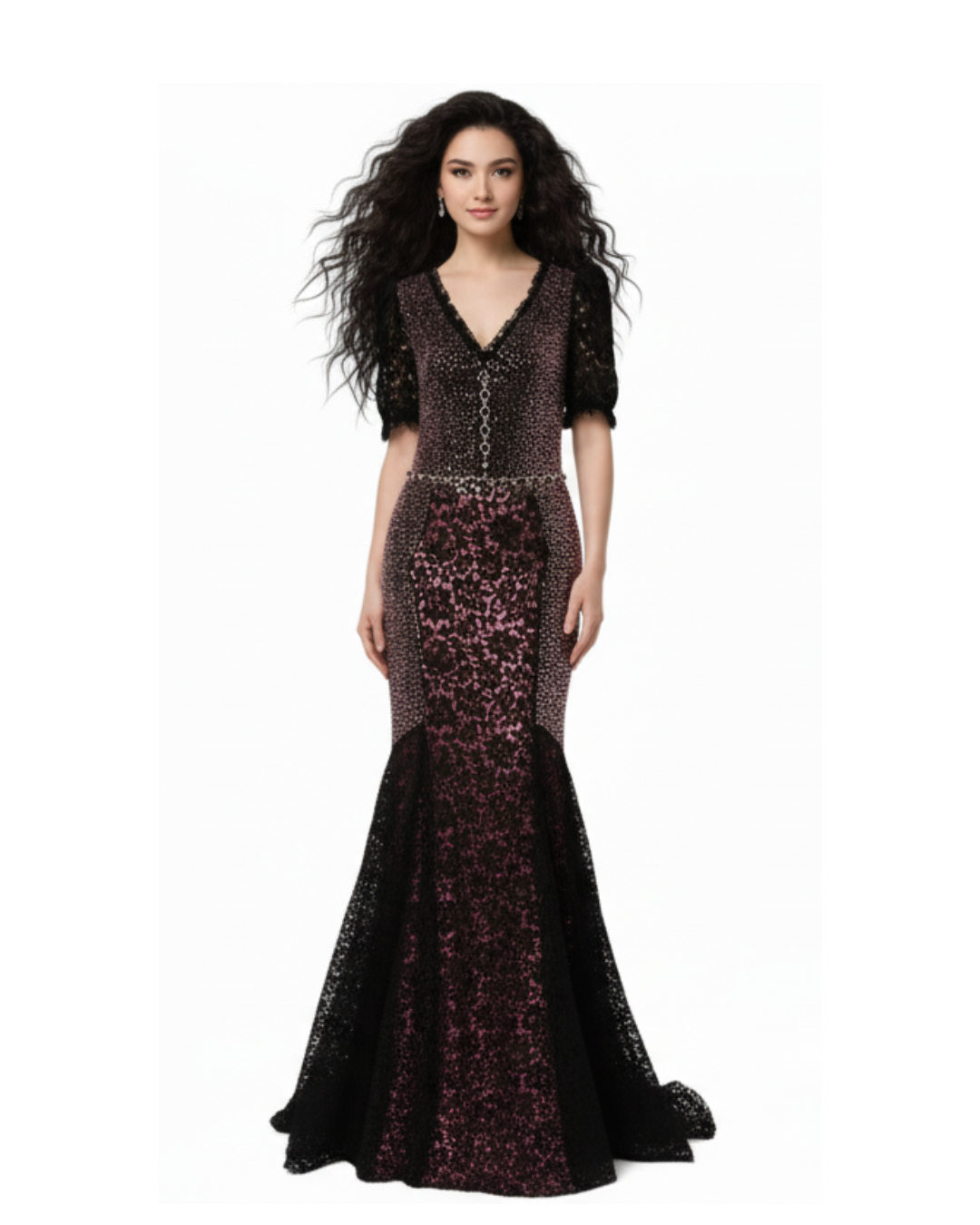 DOLCE & GABBANA Embellished Lace Mermaid Gown