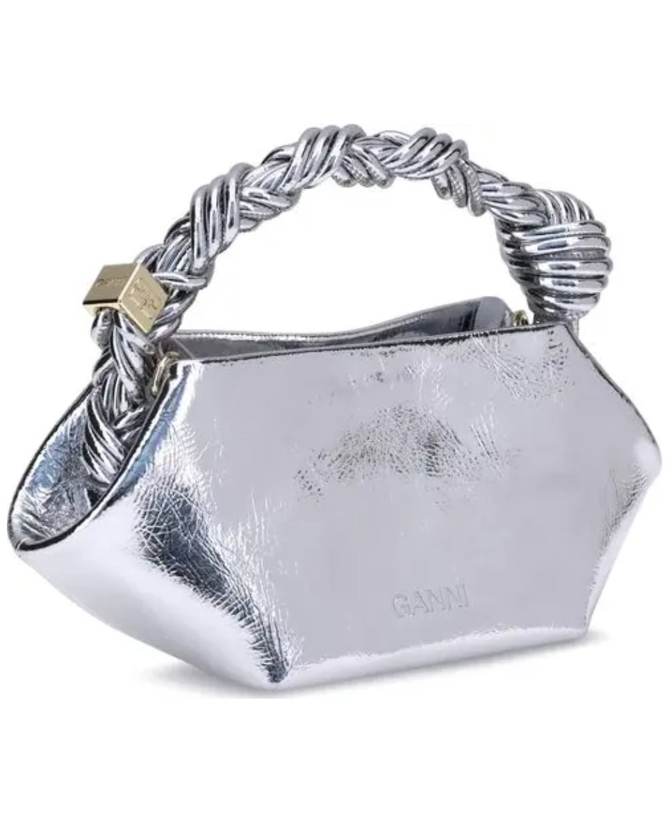 GANNI Silver Mini Bou Bag