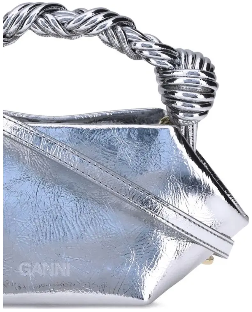GANNI Silver Mini Bou Bag