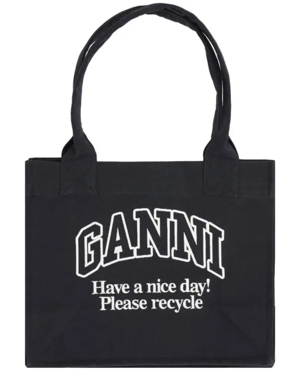 GANNI Cotton Tote Bag