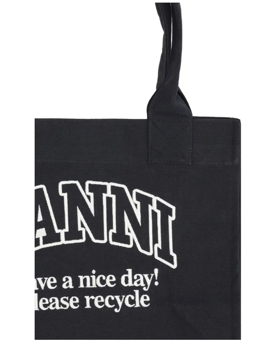 GANNI Cotton Tote Bag