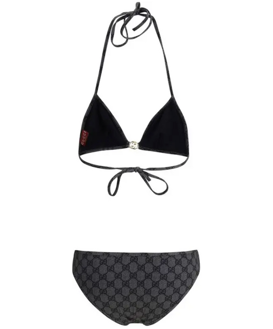 GUCCI Embellished Printed Bikini