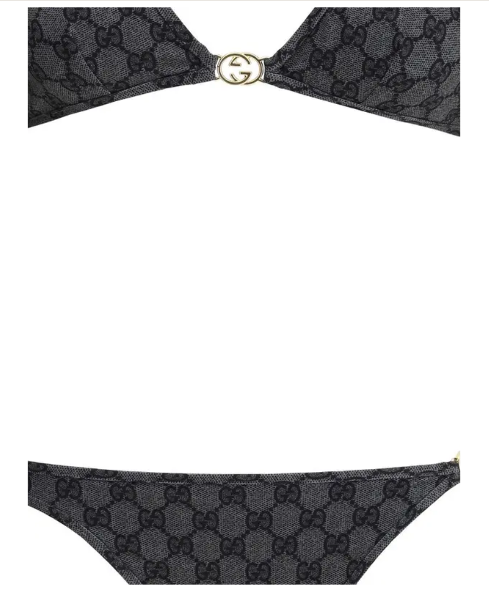 GUCCI Embellished Printed Bikini
