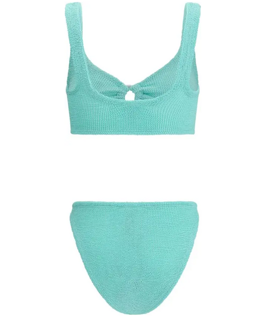 HUNZA G Julia Seersucker Bikini Set