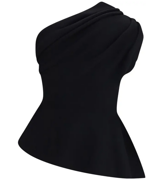 KHAITE Aimee Asymmetric Merino Wool Top