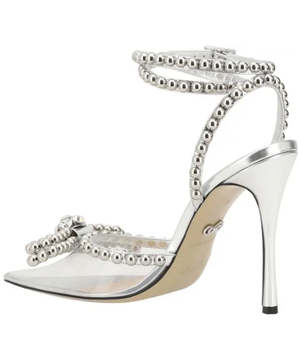 MACH & MACH Bow Embellished Heel Pumps