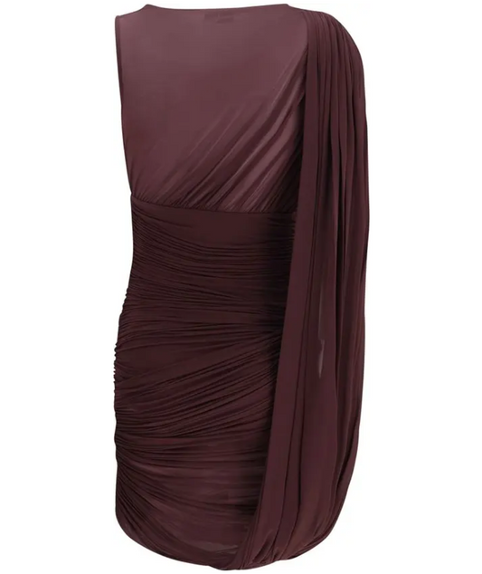 MAGDA BUTRYM Draped One-Shoulder Mini Dress