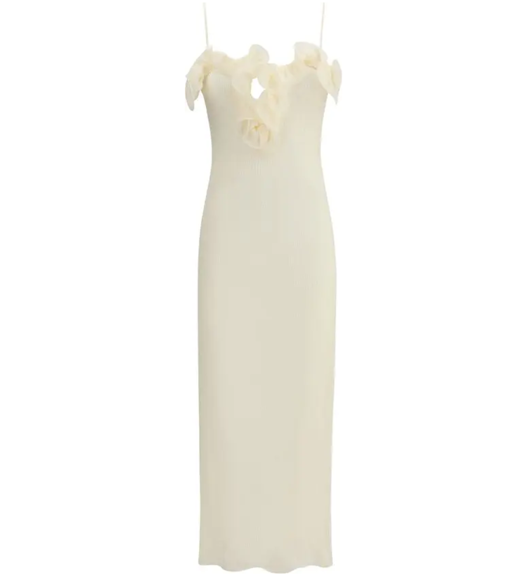MAGDA BUTRYM Floral-appliqué Crêpe Midi Dress