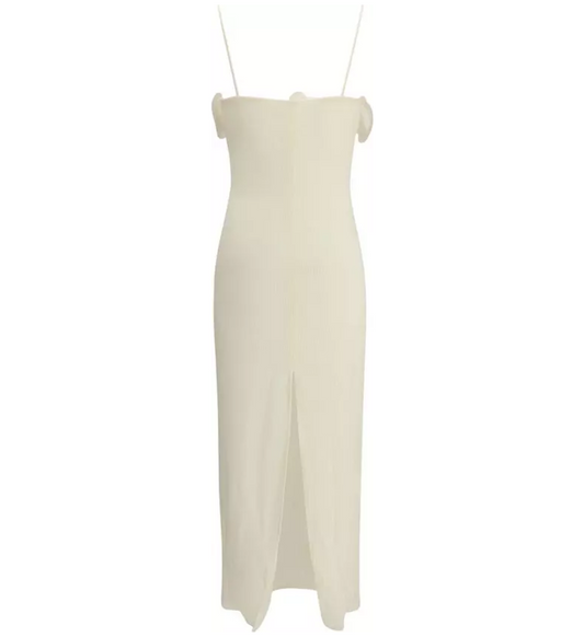 MAGDA BUTRYM Floral-appliqué Crêpe Midi Dress