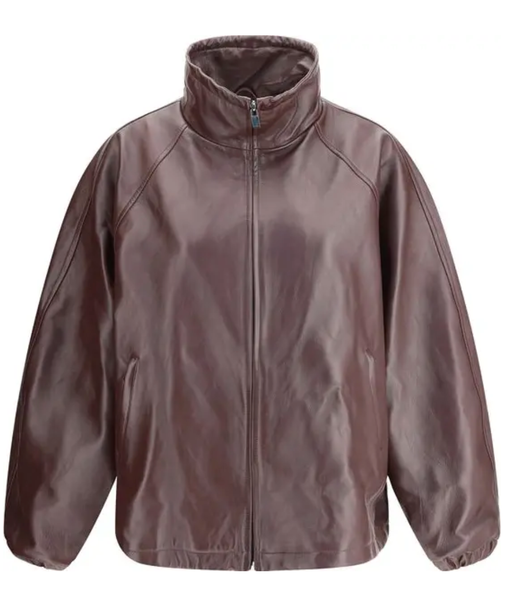 MAGDA BUTRYM Oversized Leather Bomber Jacket