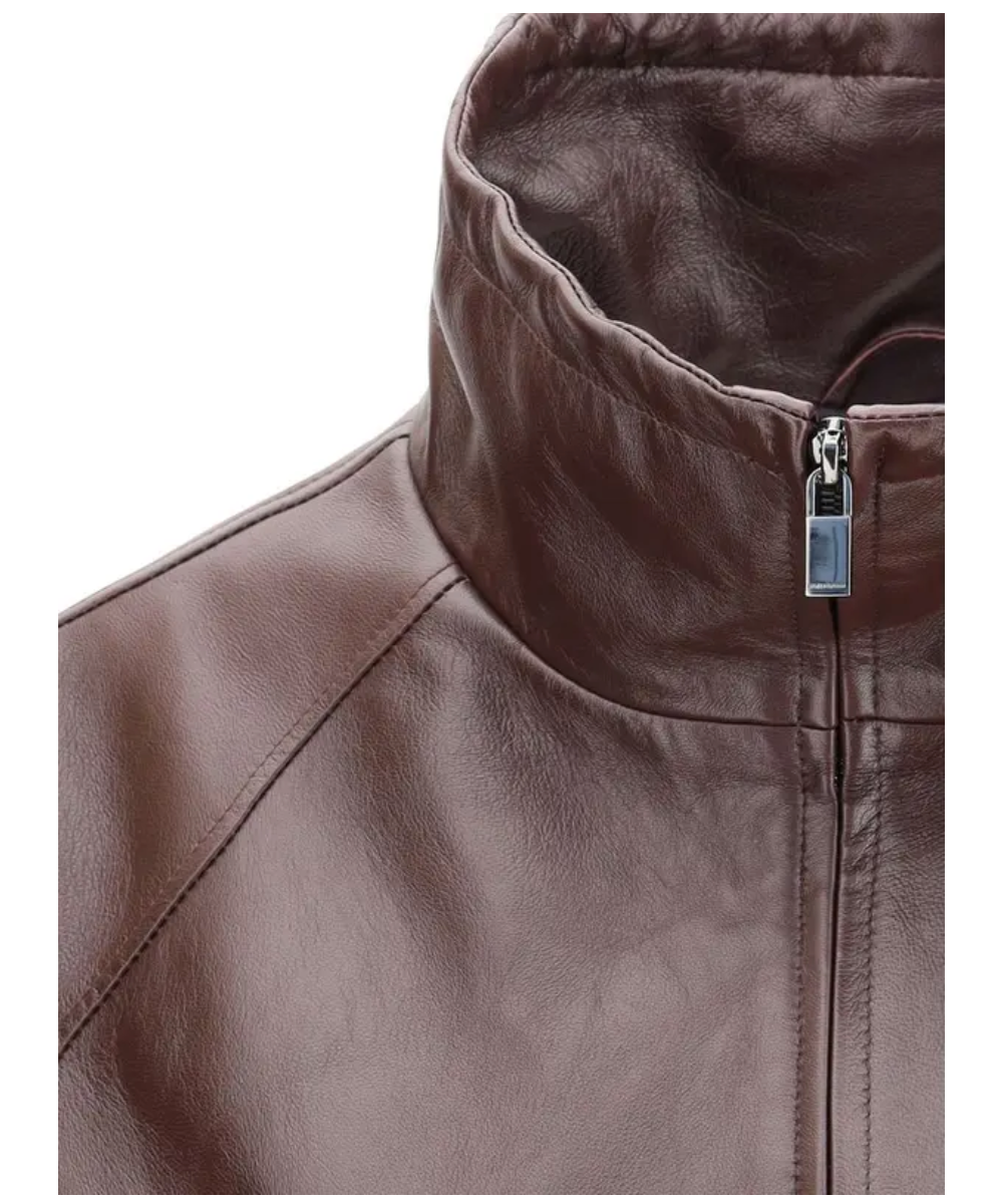 MAGDA BUTRYM Oversized Leather Bomber Jacket
