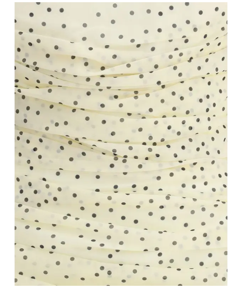 MAGDA BUTRYM Polka-Dots Ruched Silk-Blend Mini Dress