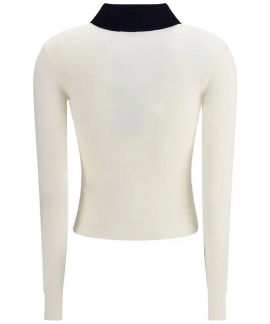 SELF-PORTRAIT Cream Merino Wool Cardigan