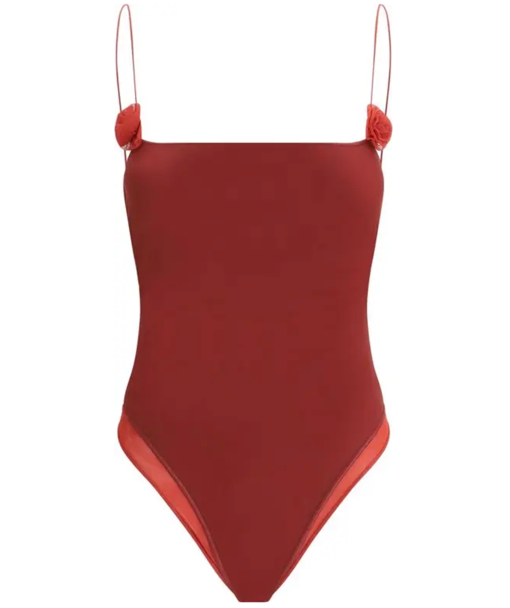 OSÉREE Rose-appliqué Swimsuit
