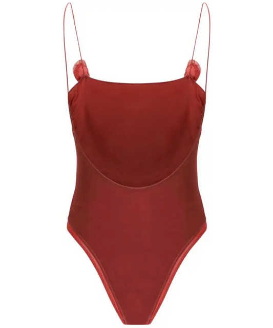 OSÉREE Rose-appliqué Swimsuit