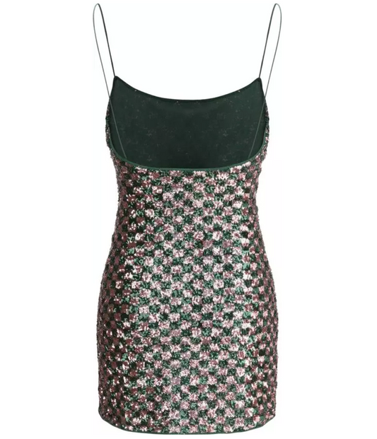 OSÉREE Sequin-pattern Mini Dress