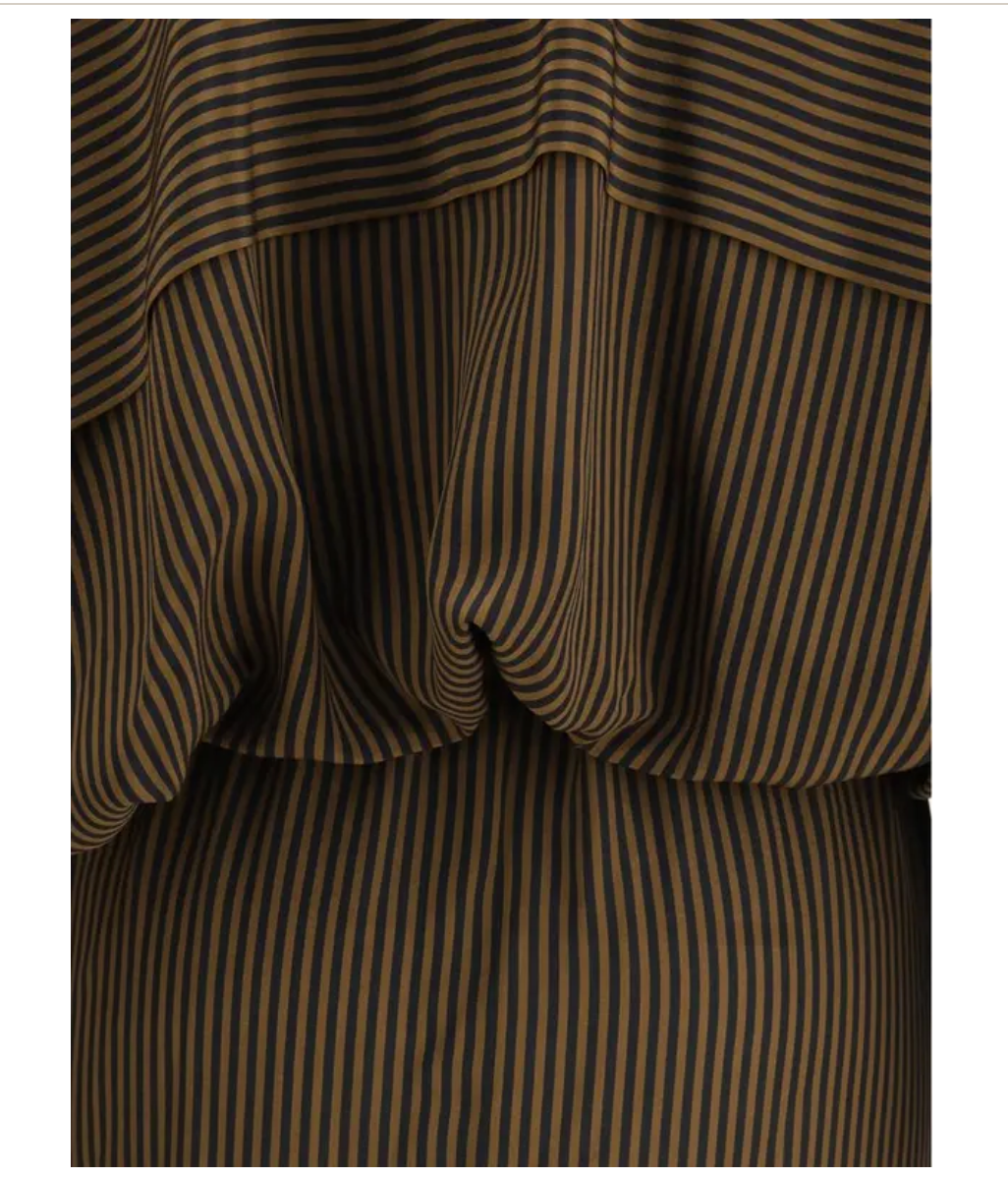 PETAR PETROV Striped Maxi Shirt Dress