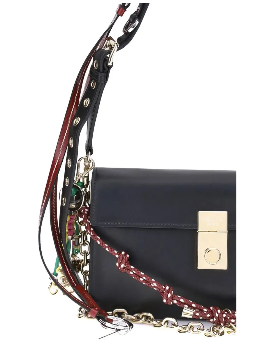 PRADA Soft Sound Large Leather Shoulder Bag