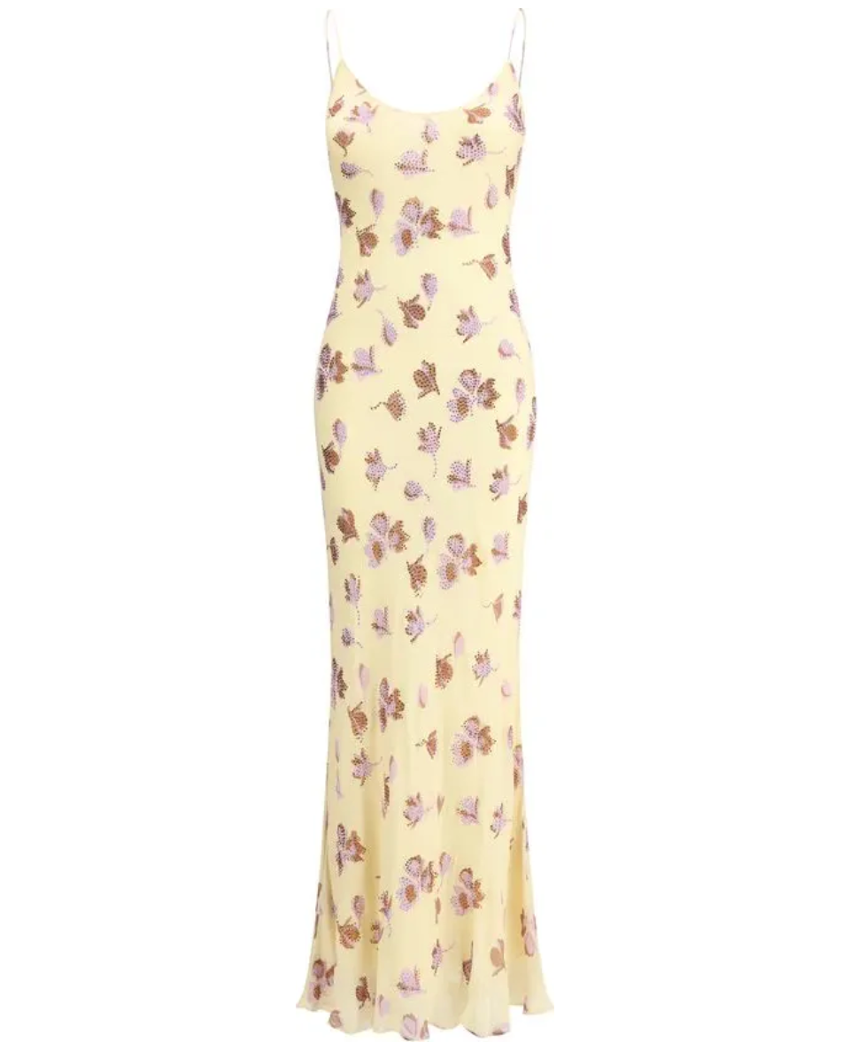 SELF-PORTRAIT Embellished Floral Maxi Dress