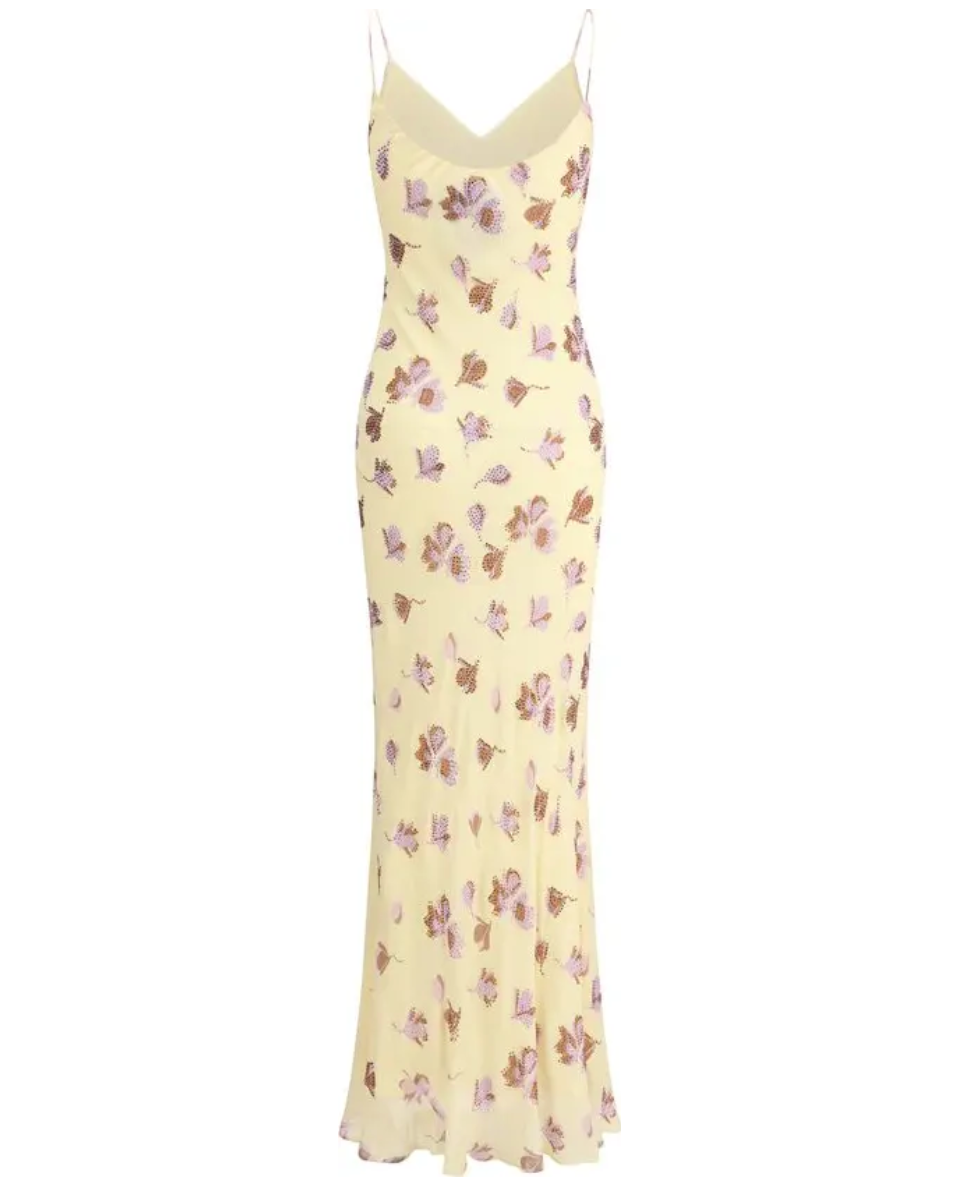 SELF-PORTRAIT Embellished Floral Maxi Dress
