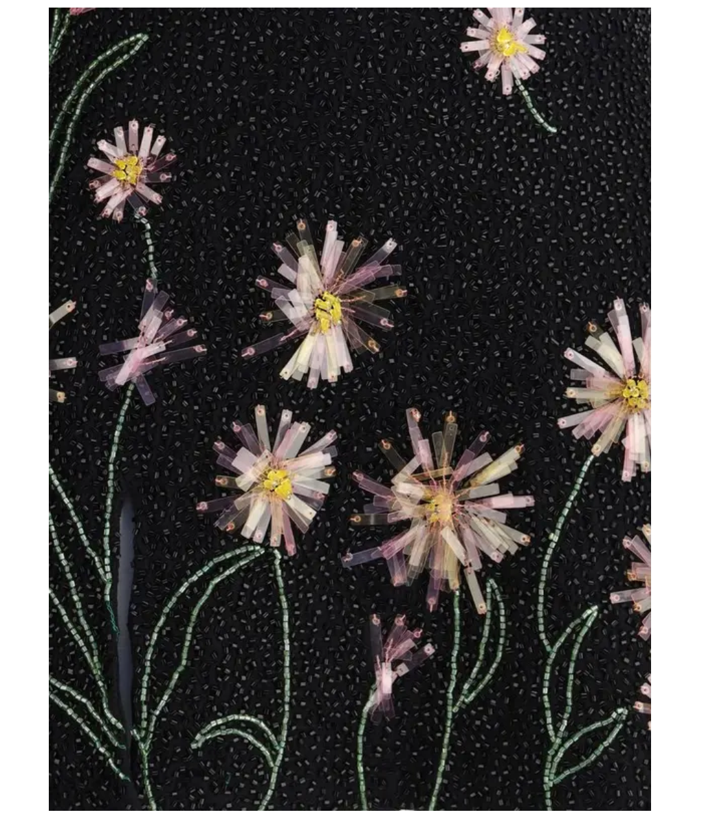 STAUD Le Sable Beaded Mini Dress