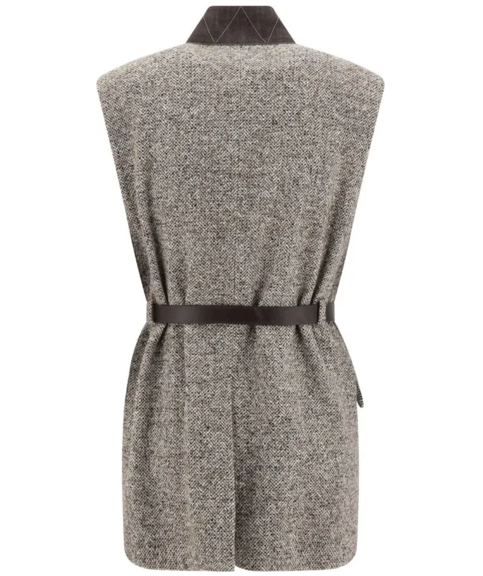 BRUNELLO CUCINELLI Flecked Belted Gilet