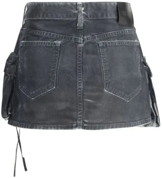 THE ATTICO Cargo Denim Mini Skirt