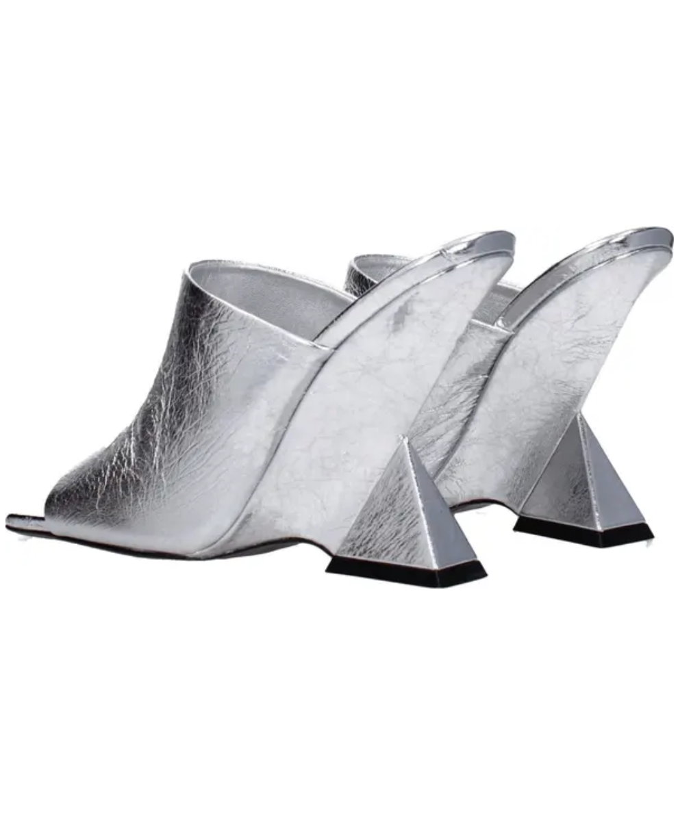 THE ATTICO Cheope Silver Mule