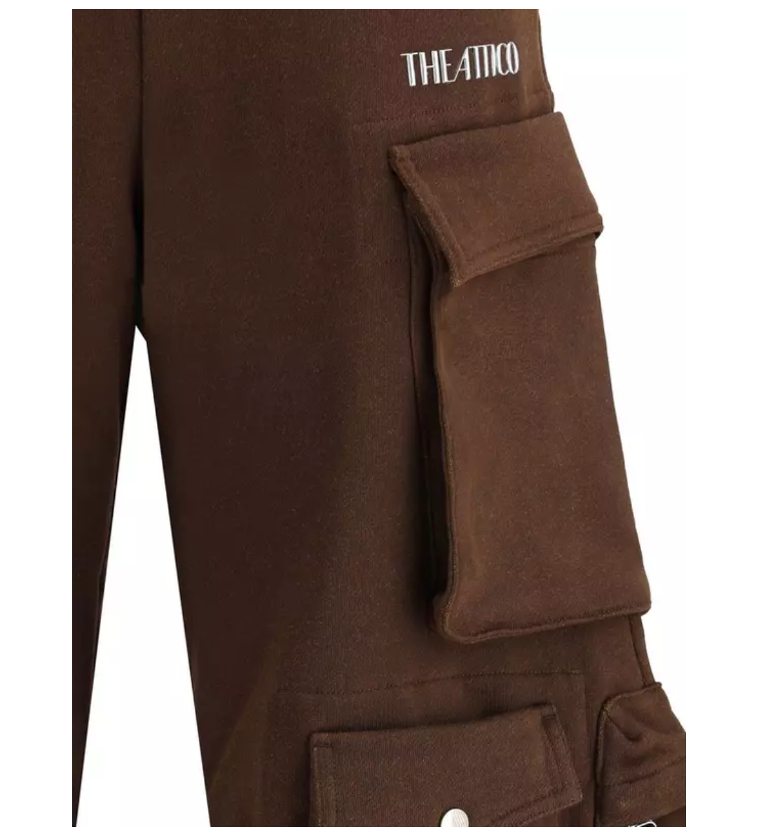 THE ATTICO Cotton Fleece Cargo Trousers