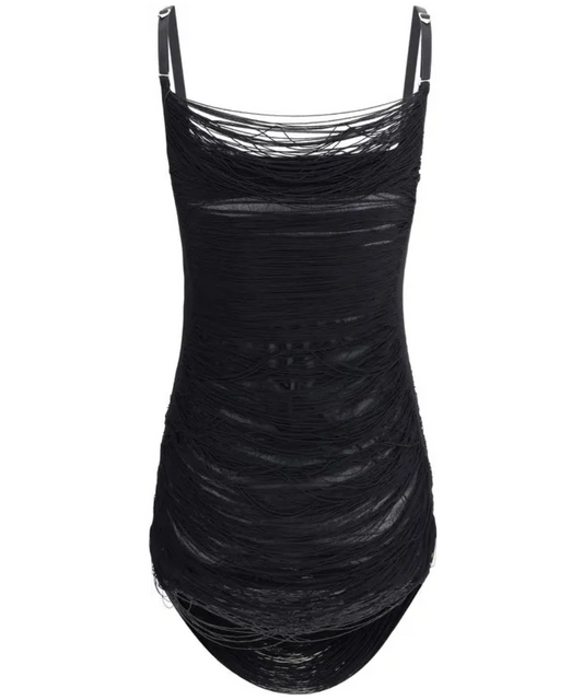 THE ATTICO Fringed Mini Dress