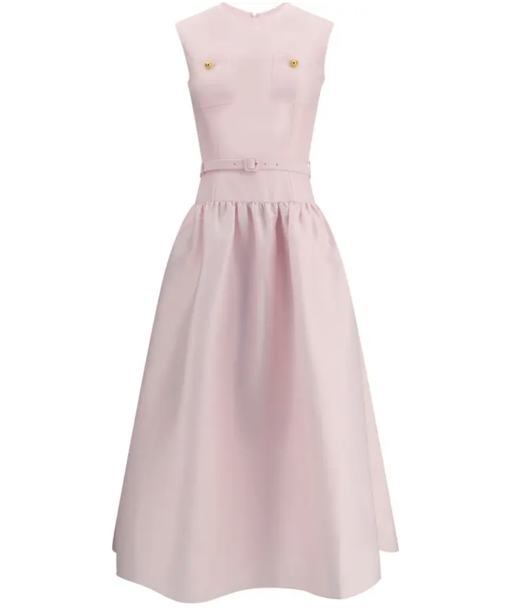 SELF-PORTRAIT Taffeta Tailored Midi Dress