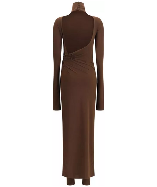 THE ANDAMANE Tessa Jumpsuit Dress - Brown