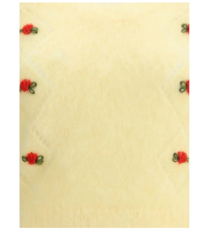 ALESSANDRA RICH Mohair-Blend Embroidered Jumper