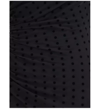 ALESSANDRA RICH Polka-Dot One Shoulder Mini Dress