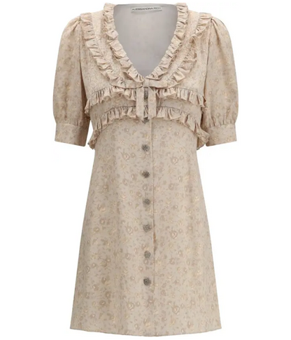 ALESSANDRA RICH Silk Jacquard Mini Dress