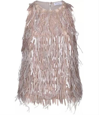 BRUNELLO CUCINELLI Dazzling Embroidered Top