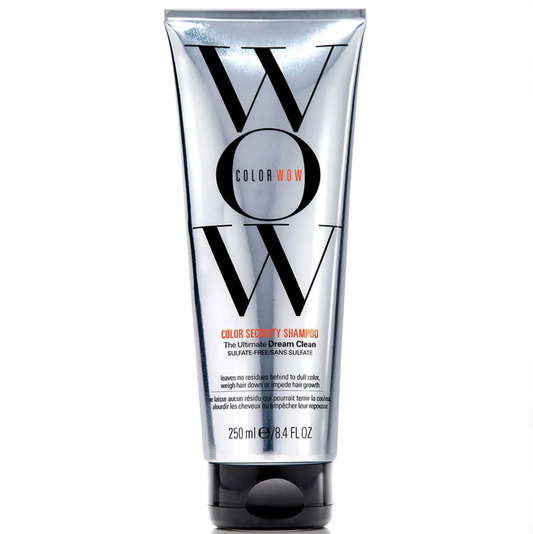 Shampoo bottle with 'Wow' branding on a white background