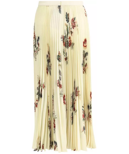 ETRO Pleated Sable Print Midi Skirt