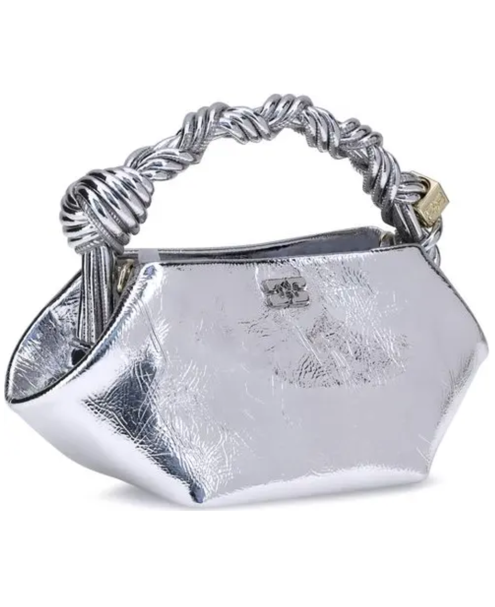 GANNI Silver Mini Bou Bag
