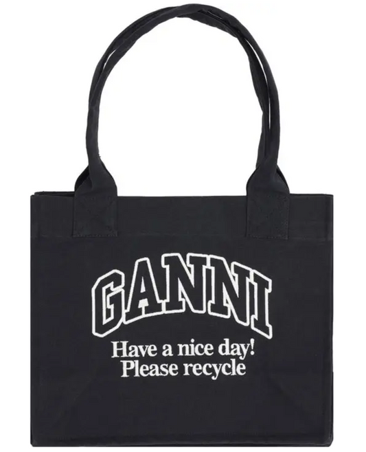 GANNI Cotton Tote Bag