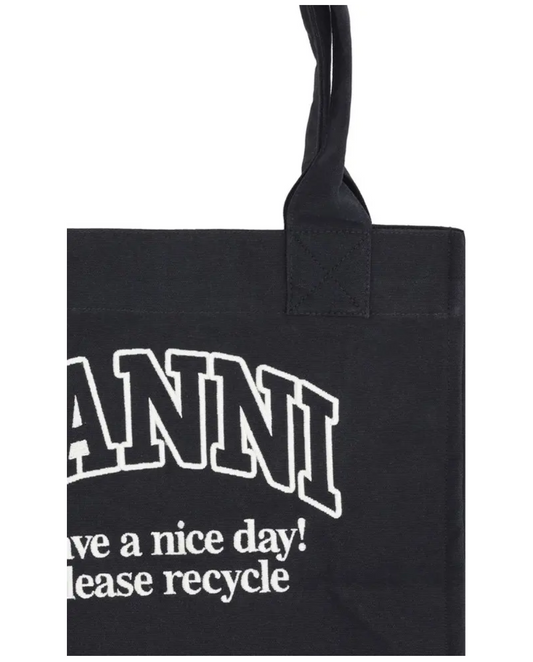 GANNI Cotton Tote Bag