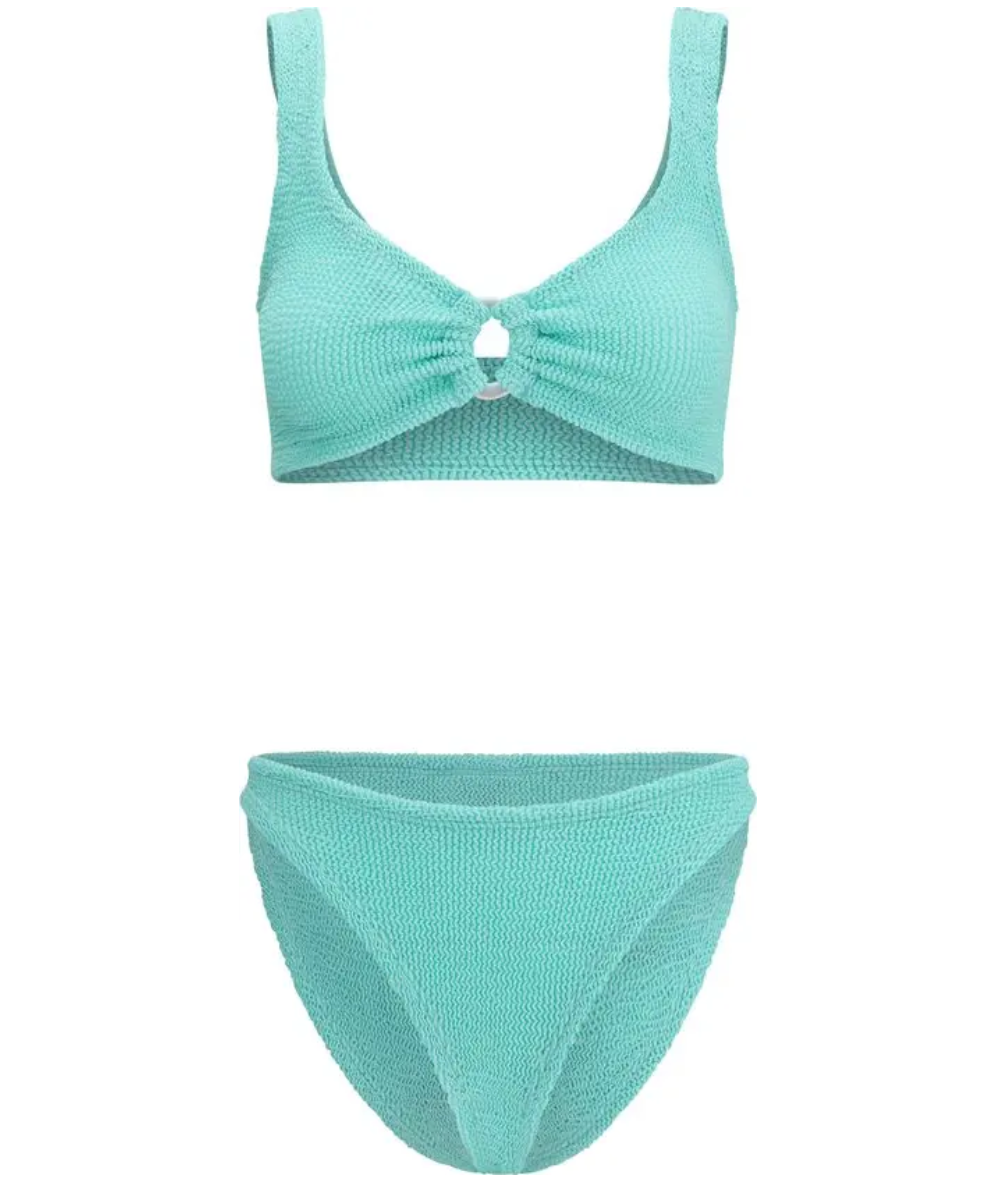 HUNZA G Julia Seersucker Bikini Set