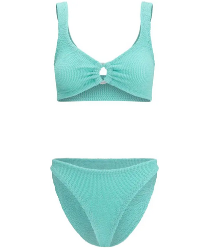 HUNZA G Julia Seersucker Bikini Set