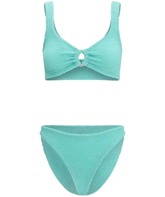 HUNZA G Julia Seersucker Bikini Set