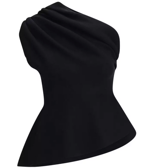 KHAITE Aimee Asymmetric Merino Wool Top