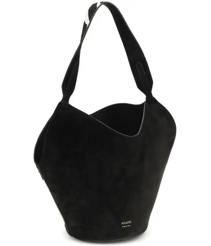 KHAITE Lotus Mini Zebra-print Suede Tote Bag