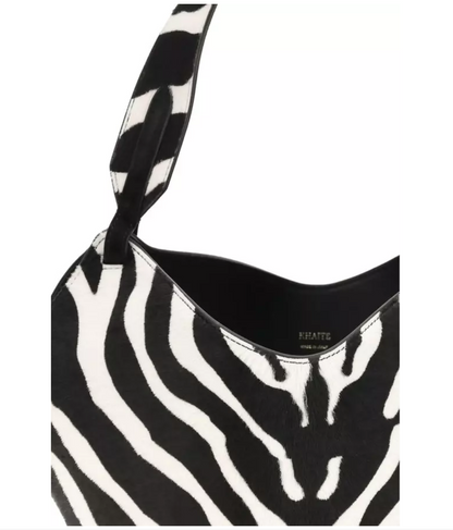 KHAITE Lotus Mini Zebra-print Suede Tote Bag