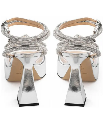 MACH & MACH Double Bow Platform Sandals